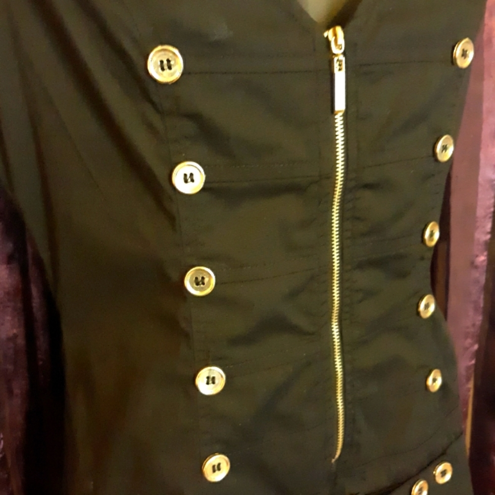 Military-esque Fetish Dom zip front Punk Gothic 6 - Picture 3 of 7